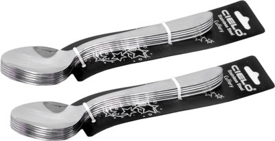 Cielo Stainless Steel Dessert Spoon Set Pack of 12 Cielo Stainless Steel Dessert Spoon Set Pack of 12