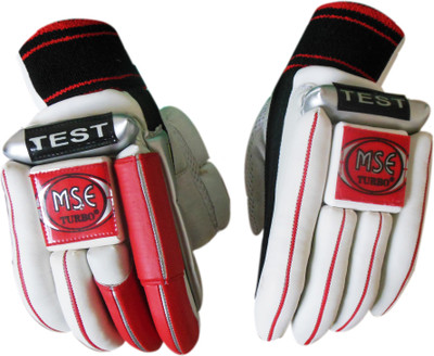 Turbo MSE TEST LITE Batting Gloves (Men, White, Red)