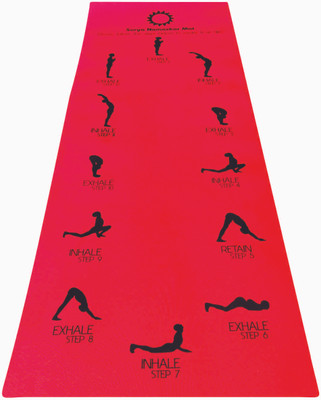 24% OFF on Aerolite Sun Salutation Yoga Red 10 mm Mat