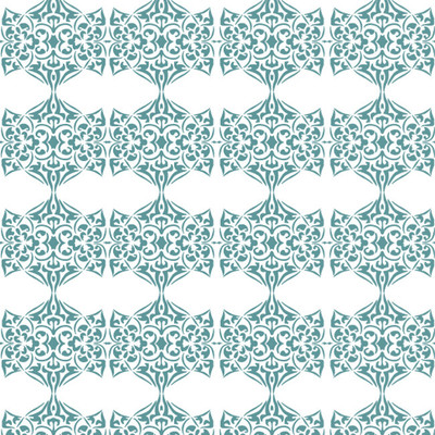 16% OFF on Decorze Blue Wall Decor DS-25 Floral Stencil