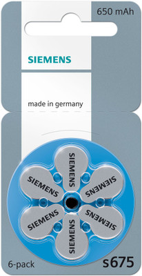 Siemens Hearing Aid Battery Size 675 (36 PCS) (Blue)