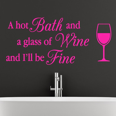 50% OFF on DeStudio Wine Interior Two Color Pink Size 135 X 60 Cms Wall Sticker