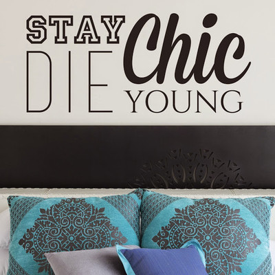 50% OFF on DeStudio Stay Young Chic Fashion Color Black Size 135 X 60 Cms Wall Sticker