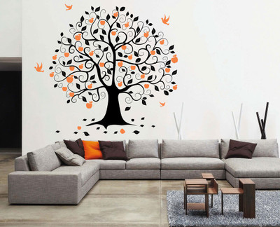 62% OFF on Decor Kafe Decal Style Bird on Tree Tiny Size-15*14 Inch Vinyl Film Sticker Pack of 1