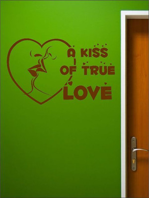 80% OFF on Wall1ders Kiss Of Love PVC Vinyl Sticker Sticker Pack of 1