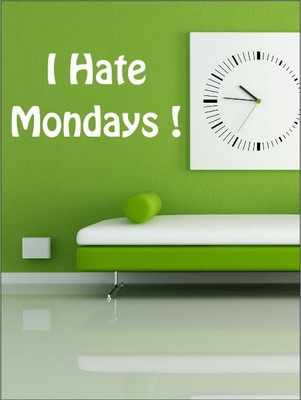82% OFF on Wall1ders I Hate Monday PVC Vinyl Sticker Sticker Pack of 1