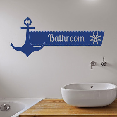 50% OFF on DeStudio Anchor Color Blue Size 150 X 60 Cms Wall Sticker