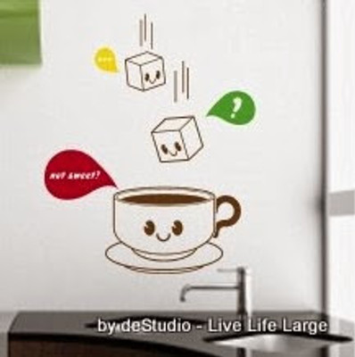 50% OFF on DeStudio DeStudio COFFEE WITH SUGAR Wall Stickers Size JUMBO WALL STICKER Sticker