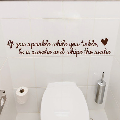 50% OFF on DeStudio Toilet Funny Two Color Brown Size 135 X 60 Cms Wall Sticker