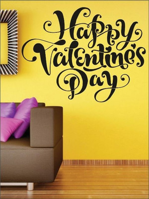 77% OFF on Wall1ders Happy Valentine Day PVC Vinyl Sticker Sticker Pack of 1