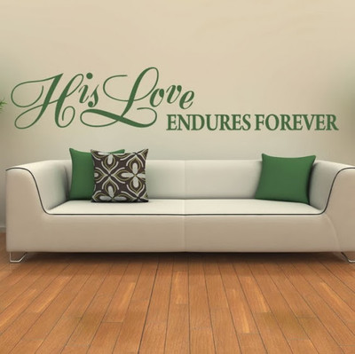 50% OFF on DeStudio DeStudio His Love Endures Forever One Wall Stickers Size MEGA WALL STICKER Sticker