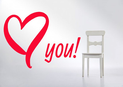 50% OFF on DeStudio Heart You Valentine Decal Color Red Size 150cms X 60 Cms Wall Sticker Sticker