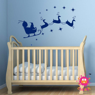 24% OFF on Chipakk Santa's Sledge Medium Pigmented Polyvinyl Sticker