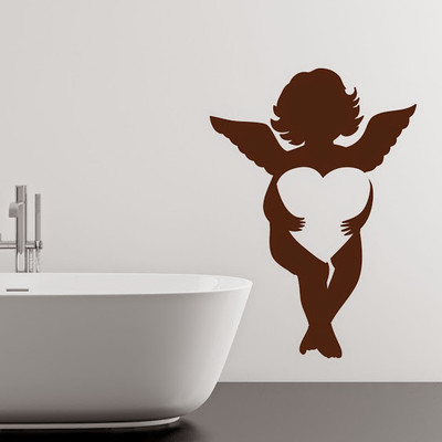 50% OFF on DeStudio Baby Heart Cupid Angel Decal Vinyl Wall Sticker Sticker