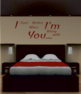 50% OFF on Ritzy Decals I Feel Better Wall Quotes Wall Decal Sticker