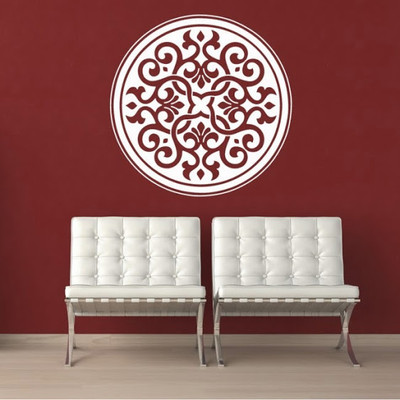 50% OFF on DeStudio Floral Circle Decorative One Size Giant WALL STICKER Sticker