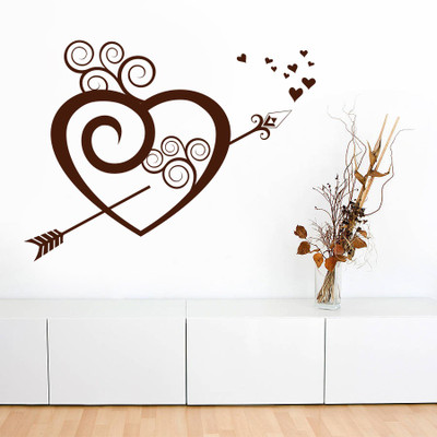 74% OFF on D��cor Kafe Decal Style Broken Heart Wall Art Medium Size-22*17 Inch Wall Sticker Sticker Pack of 1