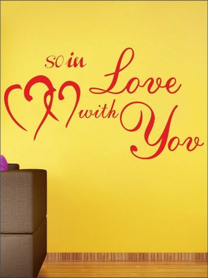 77% OFF on Wall1ders Love With U PVC Vinyl Sticker Sticker Pack of 1