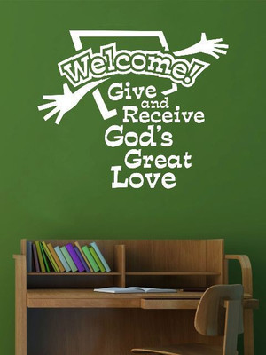 82% OFF on Wall1ders Welcome PVC Vinyl Sticker Sticker Pack of 1