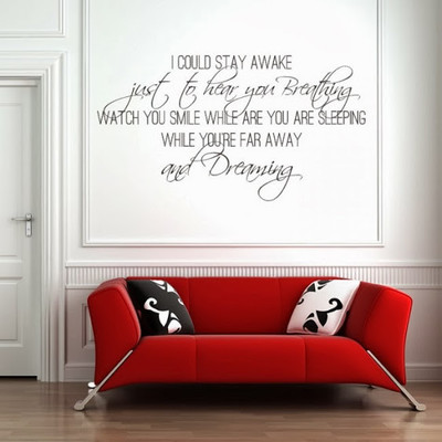 73% OFF on DeStudio DeStudio I Could Stay Awake Lyrics One Wall Stickers Size MEDIUM WALL STICKER Sticker