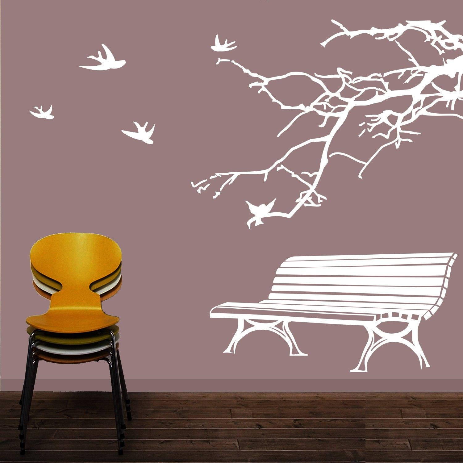 30% OFF on Creative Width Decor Bench And Branch Vinyl Sticker Sticker Pack of 1 30% OFF on Creative Width Decor Bench And Branch Vinyl Sticker Sticker Pack of 1