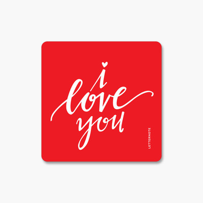 Letternote I Love You PVC Based Magnet Sticker Letternote I Love You PVC Based Magnet Sticker