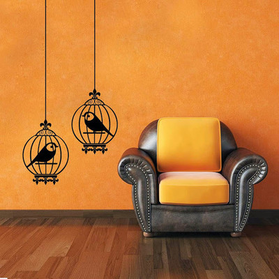 87% OFF on DeStudio Birds In Cage Size Tiny Wall Sticker