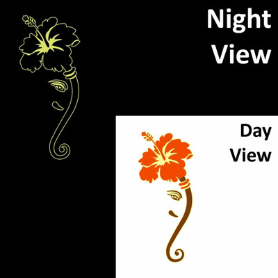 24% OFF on Chipakk Ganesha 3 Wall Decal Glow In The Dark Pigmented Polyvinyl Films Imported Sticker