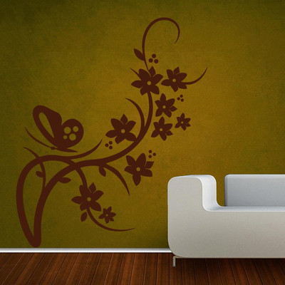 51% OFF on D��cor Kafe Decal Style ButterFly on Branch Wall Art Small Size-14*16 Inch Wall Sticker Sticker Pack of 1 51% OFF on D��cor Kafe Decal Style ButterFly on Branch Wall Art Small Size-14*16 Inch Wall Sticker Sticker Pack of 1