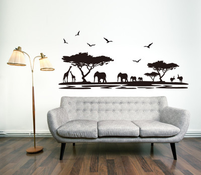 49% OFF on Asmi Collections Jungle in Evening PVC Wall Sticker Pack of 1 49% OFF on Asmi Collections Jungle in Evening PVC Wall Sticker Pack of 1