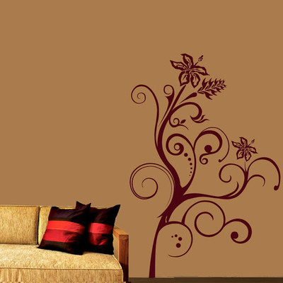 50% OFF on DeStudio DeStudio Floral Curls Two Wall Stickers Size JUMBO WALL STICKER Sticker