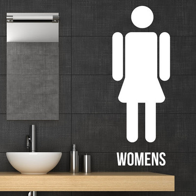 50% OFF on DeStudio Womens Toilet Sign One Color White Size 150 X 60 Cms Wall Sticker