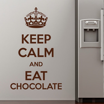 50% OFF on DeStudio Chocolate Keep Calm Eat Food Decal 2 Wall Sticker Sticker