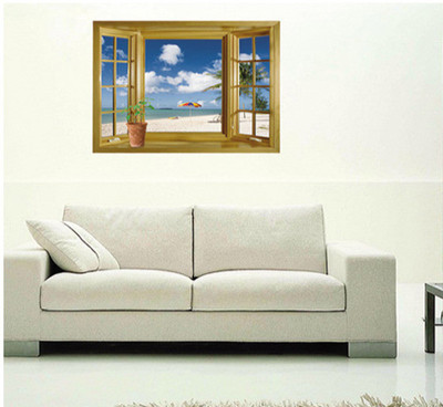 33% OFF on Pindia Sea View Design Wall Sticker