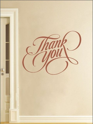 80% OFF on Wall1ders Thank You PVC Vinyl Sticker Sticker Pack of 1