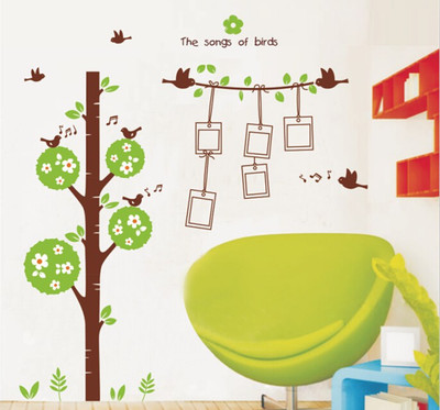38% OFF on Asmi Collections Tree with Singing Birds Wall Sticker Pack of 1