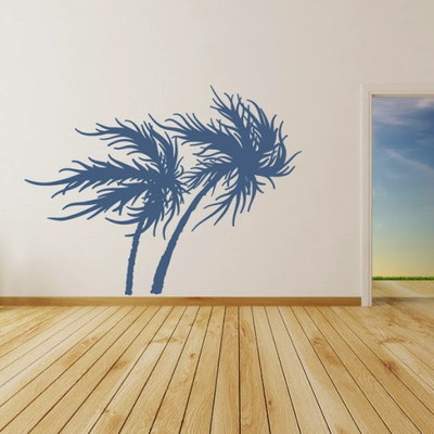 50% OFF on DeStudio Palm Trees Blowing In Wind One Size Giant Wall Sticker