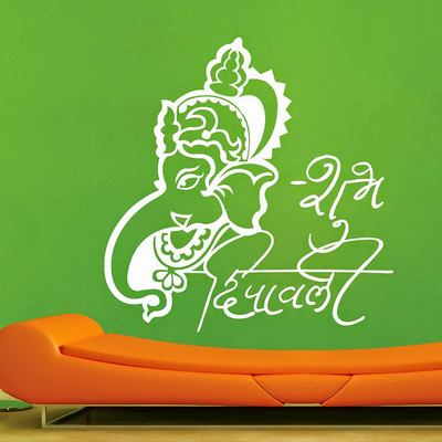 50% OFF on DeStudio DeStudio Diwali Ganesha One Wall Stickers Size SUPER WALL STICKER Sticker
