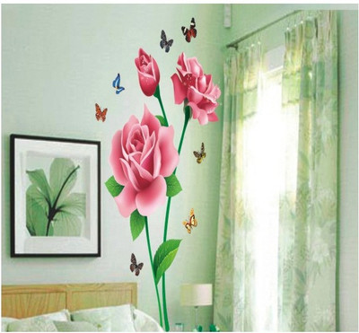 33% OFF on Pindia Three Pink Roses Wall Sticker 33% OFF on Pindia Three Pink Roses Wall Sticker