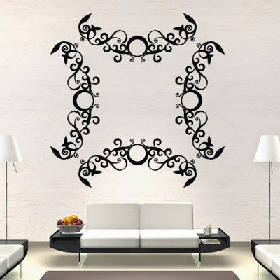 50% OFF on DeStudio DeStudio Floral Frame Decorative Wall Stickers Size MEGA WALL STICKER Sticker