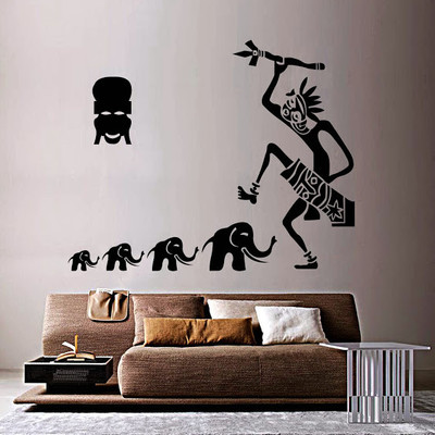 50% OFF on DeStudio DeStudio Tribal Hunter Wall Stickers Size MEGA WALL STICKER Sticker