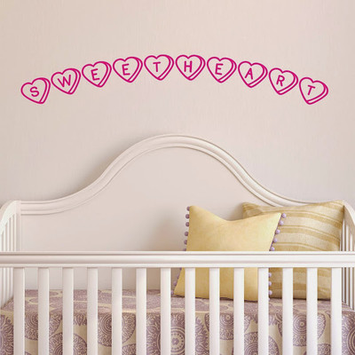 50% OFF on DeStudio Sweetheart Sweets Love Wallart Home Color Pink Size 150 X 60 Cms Wall Sticker