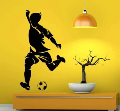 20% OFF on Hoopoe Decor A Boy Playing Volleyball Wall Sticker Pack of 1