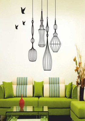 69% OFF on Ritzy Birds Out Of Cage Living Room Wall Decal Sticker
