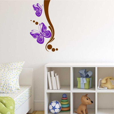 Chipakk Ornamental Butterfly - Purple Medium Pigmented Polyvinyl Films Imported Sticker