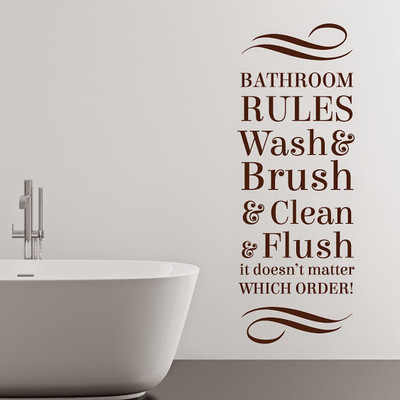 50% OFF on DeStudio Rules Washclean Two Color Brown Size 150 X 60 Cms Wall Sticker