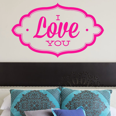 50% OFF on DeStudio Love You Border Ornamental Wallart Color Pink Size 135 X 60 Cms Wall Sticker