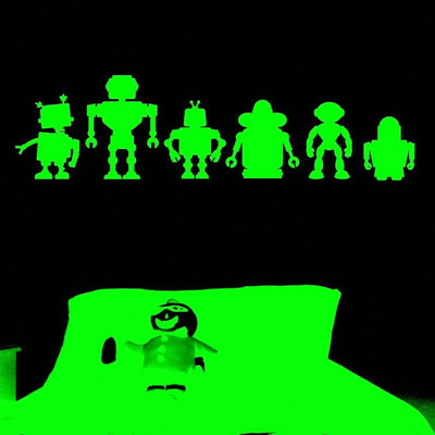 50% OFF on DeStudio Robots Glow In Dark Wall Sticker