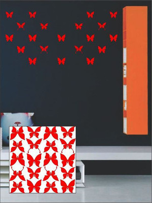 77% OFF on Wall1ders 20 Butterfly Sticker Sticker Pack of 1