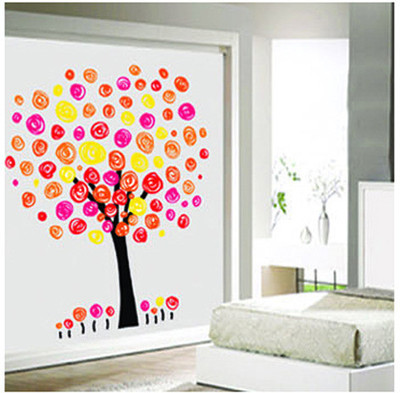 33% OFF on Pindia Trees With Colorful Round Leaves PVC Vinyl Sticker 33% OFF on Pindia Trees With Colorful Round Leaves PVC Vinyl Sticker